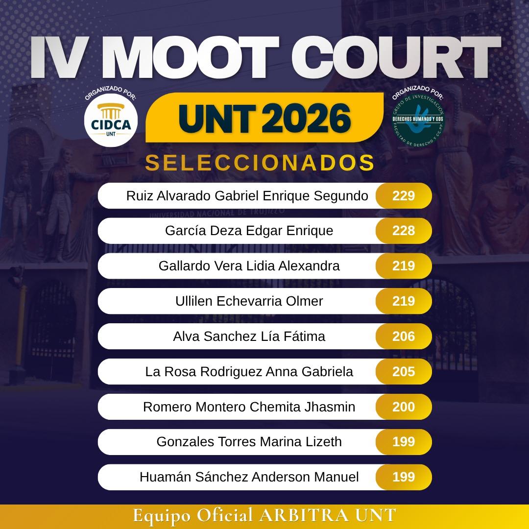 IV MOOT COURT - SELECCIONADOS